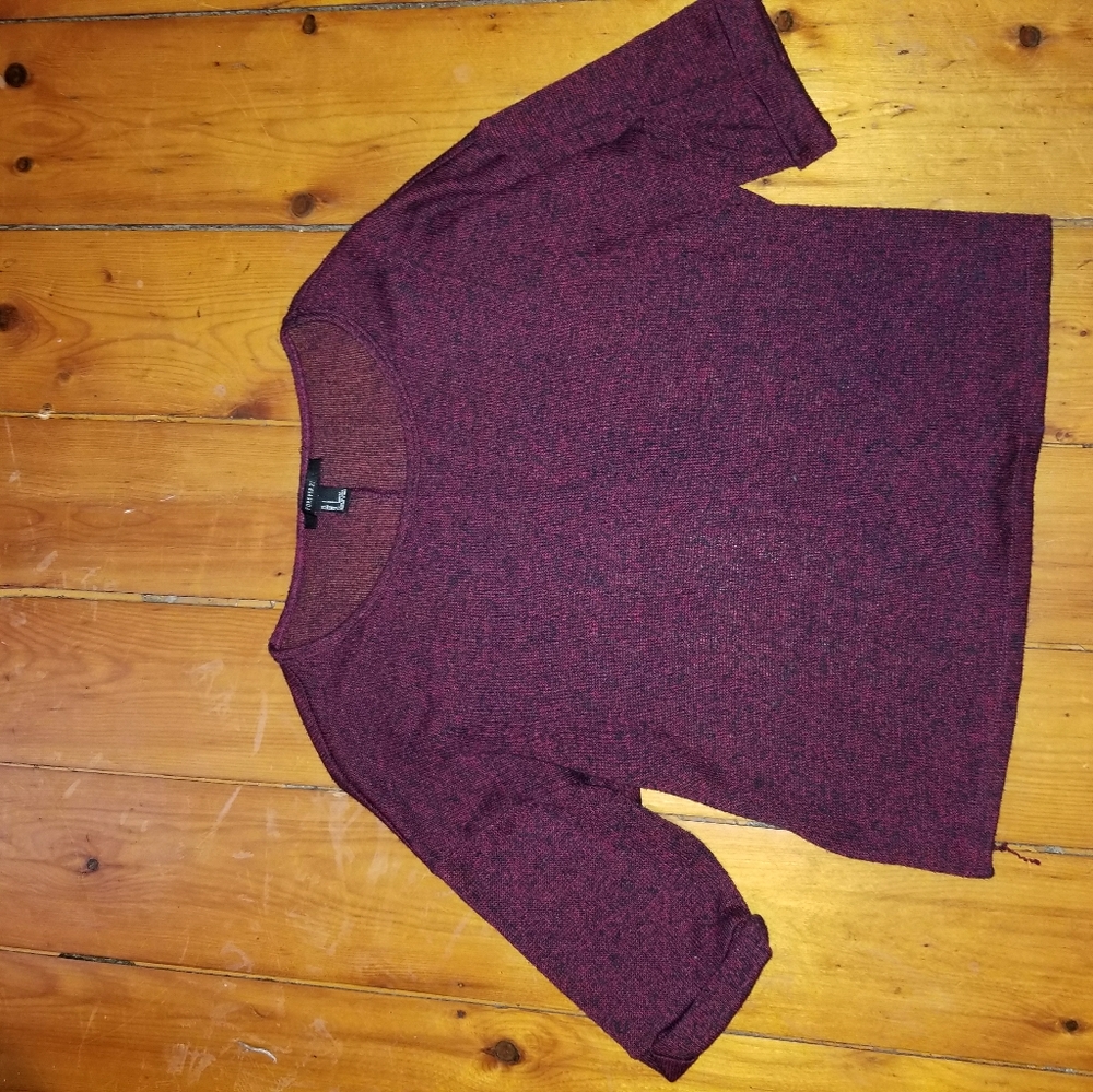 Maroon sheer Forever 21 sweater size S